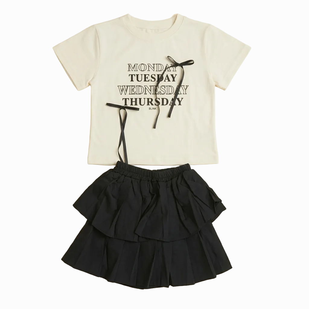 BAIKU WANGZI MONDAY TO THURSDAY SKIRT TOP