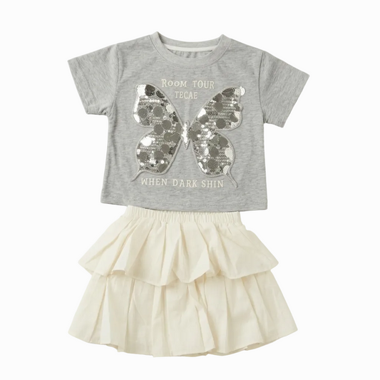 BAIKU WANGZI BUTTERFLY SKIRT TOP