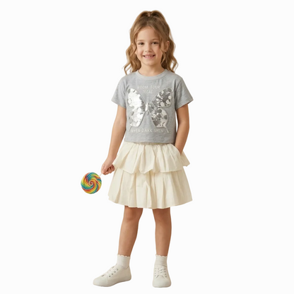 BAIKU WANGZI BUTTERFLY SKIRT TOP