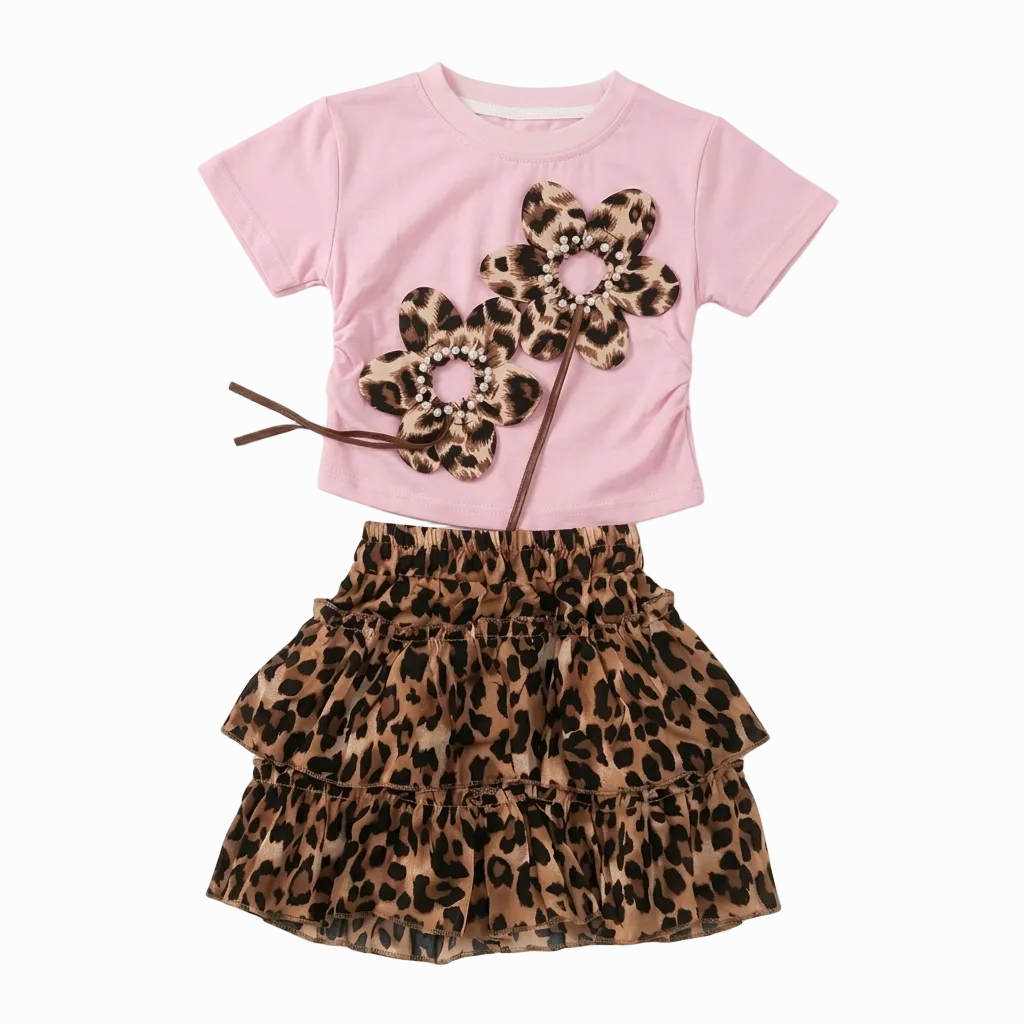 BAIKU WANZGI FLOWER PRINT SKIRT TOP