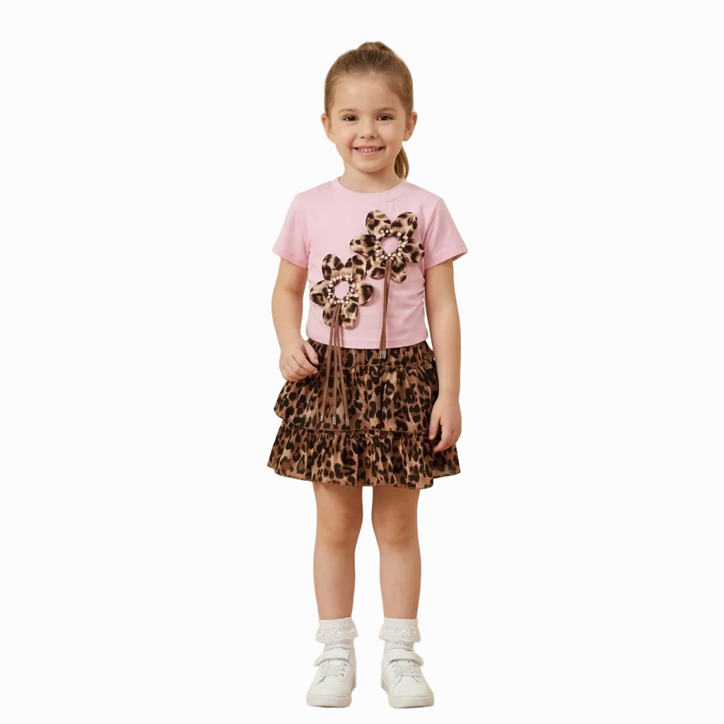 BAIKU WANZGI FLOWER PRINT SKIRT TOP