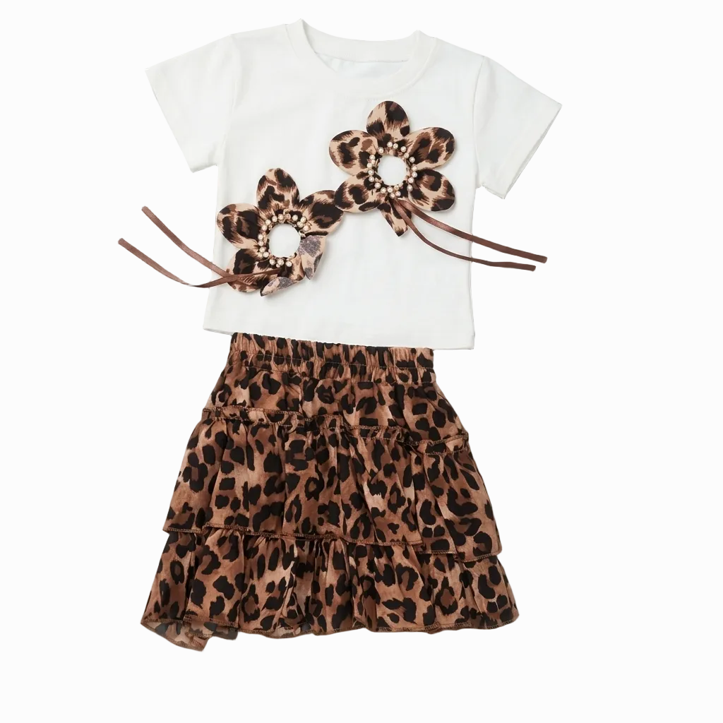 BAIKU WANZGI FLOWER PRINT SKIRT TOP