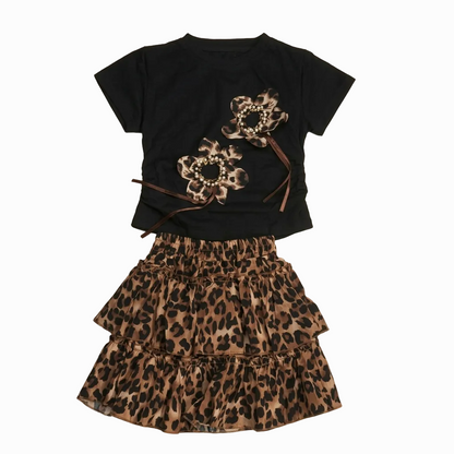 BAIKU WANZGI FLOWER PRINT SKIRT TOP